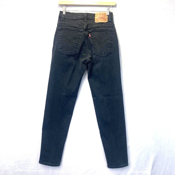 Vintage Y2K Levis 550 Jeans Womens 8 Black High Rise Relaxed Fit Tapered Retro - Picture 3 of 14